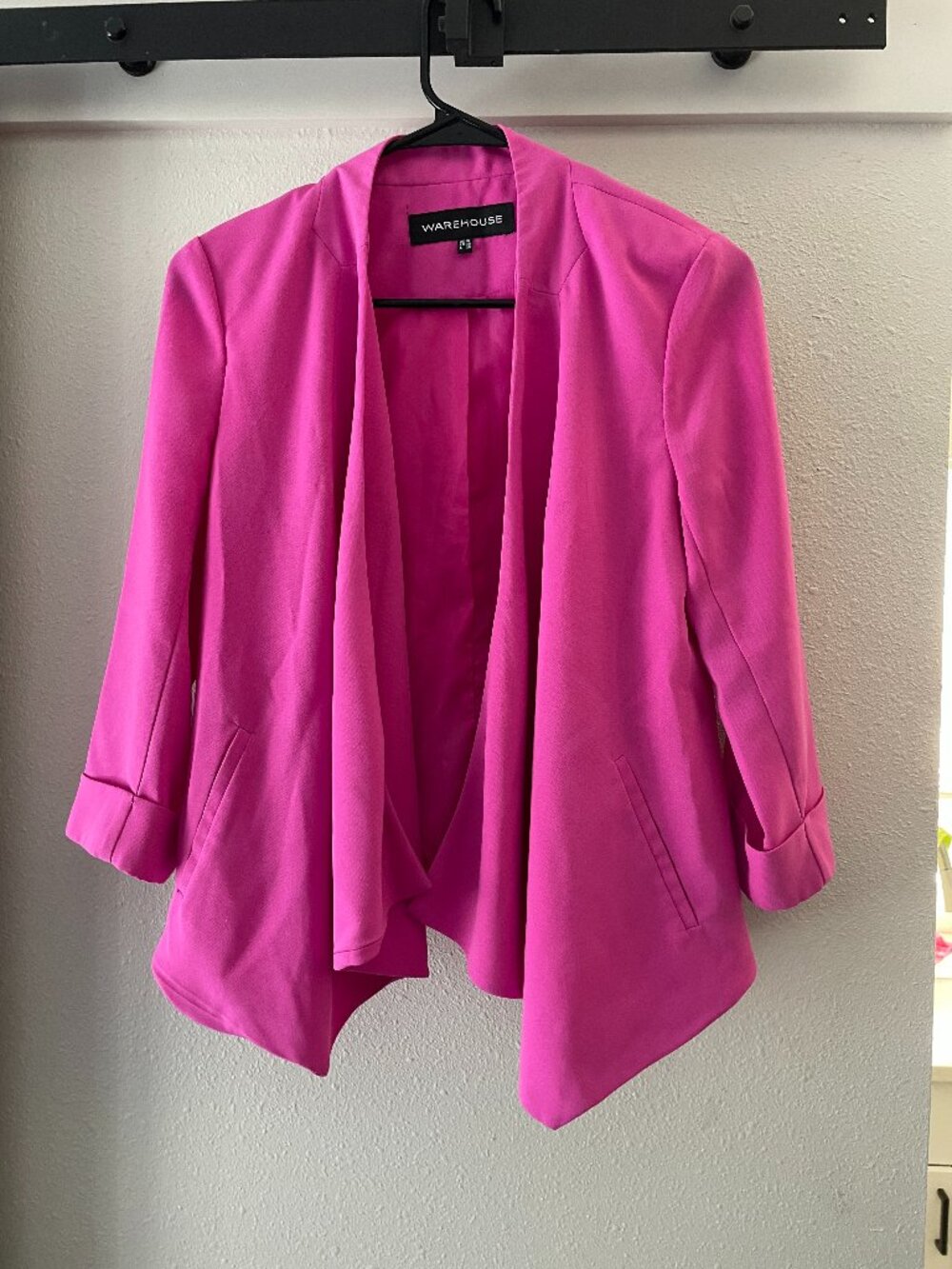 Warehouse Pink Open Front Blazer Jacket